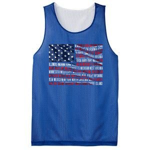 Usa Flag American Veterans Day Military Army Soldier Gift Mesh Reversible Basketball Jersey Tank