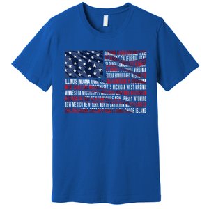 Usa Flag American Veterans Day Military Army Soldier Gift Premium T-Shirt