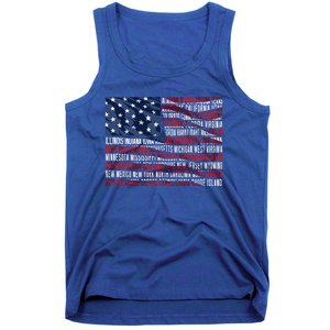 Usa Flag American Veterans Day Military Army Soldier Gift Tank Top