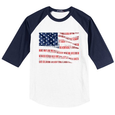 Usa Flag American Veterans Day Military Army Soldier Gift Baseball Sleeve Shirt