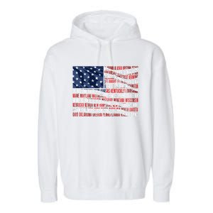 Usa Flag American Veterans Day Military Army Soldier Gift Garment-Dyed Fleece Hoodie