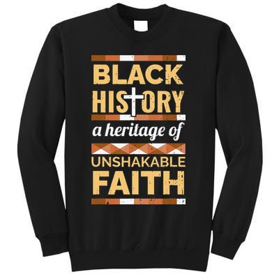 Unshakeable Faith Black History Month BLM Melanin Christian Sweatshirt