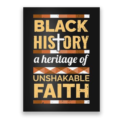 Unshakeable Faith Black History Month BLM Melanin Christian Poster