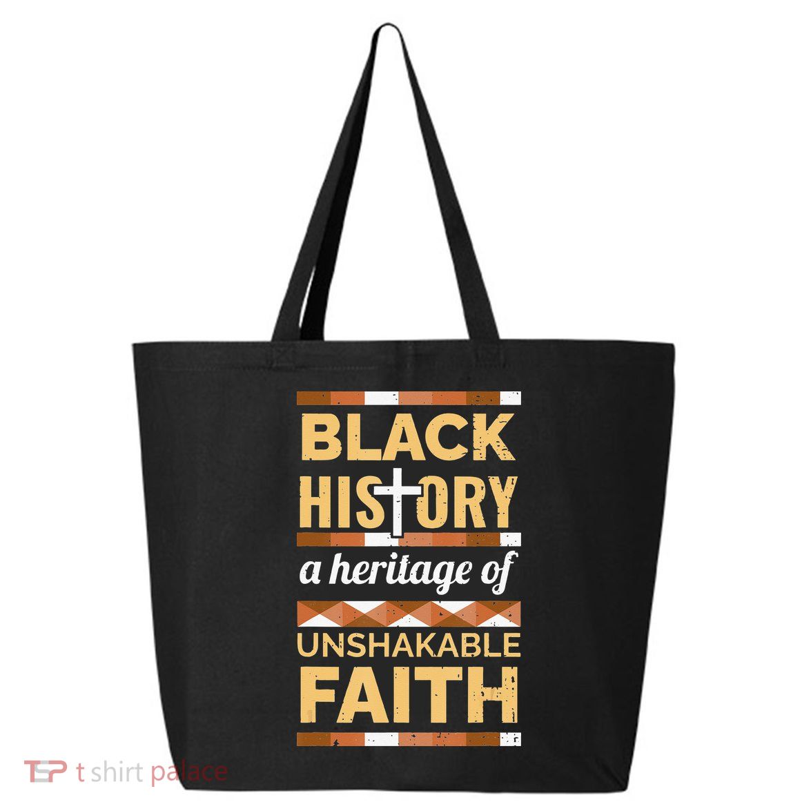 Unshakeable Faith Black History Month BLM Melanin Christian 25L Jumbo Tote