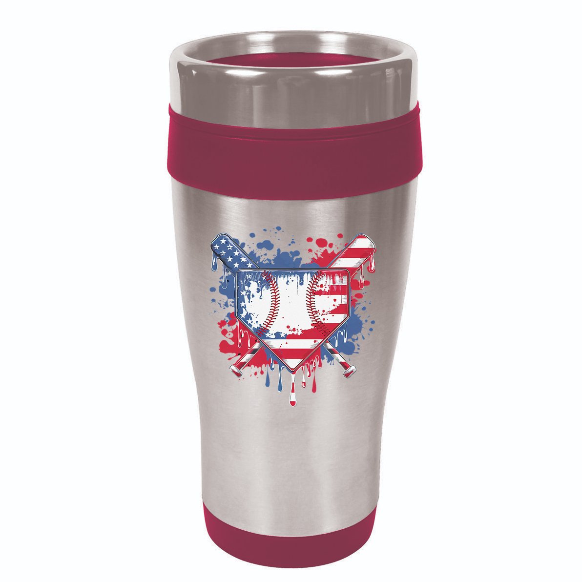 USA Flag Baseball Ice Cream Drip Baseball Home Plate Drip Kids Hoodie