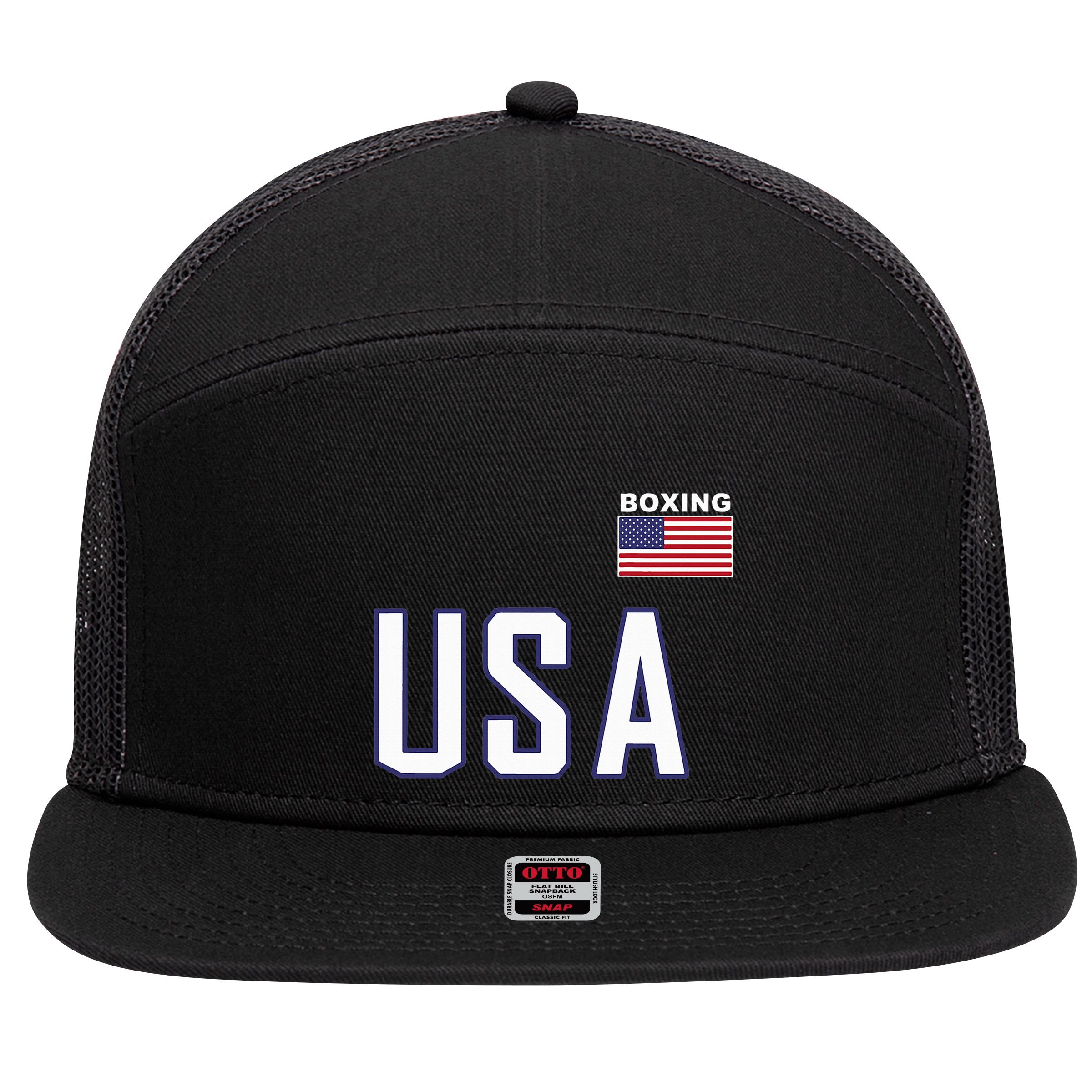 Usa Flag Boxing Cool Boxer Training Equipment 7 Panel Mesh Trucker Snapback Hat