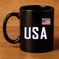 Usa Flag Boxing Cool Boxer Training Equipment 11oz C Handle Ceramic Mug