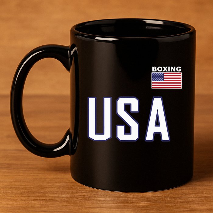 Usa Flag Boxing Cool Boxer Training Equipment 11oz C Handle Ceramic Mug
