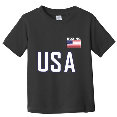 Usa Flag Boxing Cool Boxer Training Equipment Toddler T-Shirt