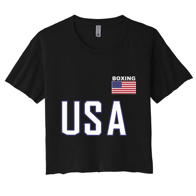 Usa Flag Boxing Cool Boxer Training Equipment Crop Top