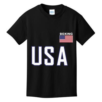 Usa Flag Boxing Cool Boxer Training Equipment Kids T-Shirt