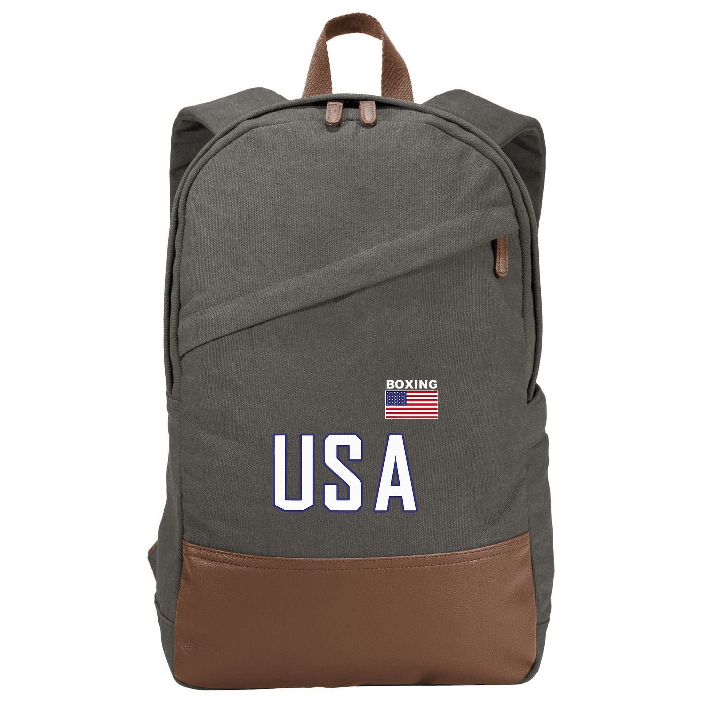 Usa Flag Boxing Cool Boxer Training Equipment Cotton Canvas Backpack