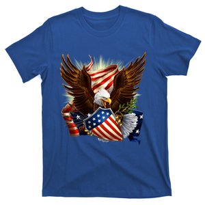 Usa Flag Bald Eagle Meaningful Gift American Flag Gift T-Shirt