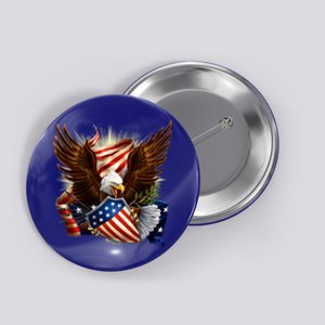 Usa Flag Bald Eagle Meaningful Gift American Flag Gift Button