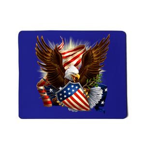 Usa Flag Bald Eagle Meaningful Gift American Flag Gift Mousepad