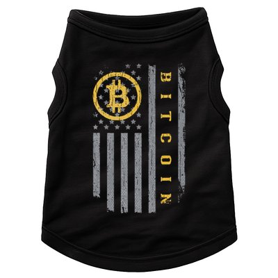 Usa Flag Bitcoin Distressed Digital Currency Btc Crypto Coin Doggie Tank
