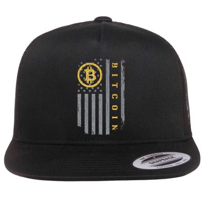 Usa Flag Bitcoin Distressed Digital Currency Btc Crypto Coin Flatbill Hat