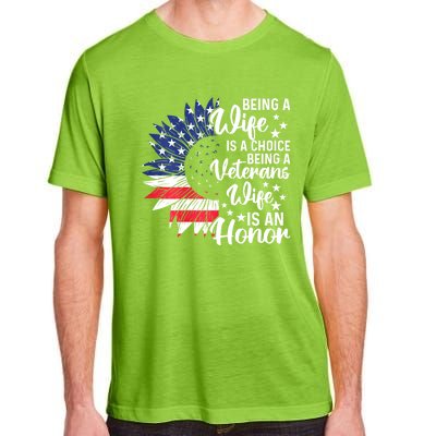 Us Flag Being A Veterans Wife Is An Honor Patriotic Veterans Day Gift Adult ChromaSoft Performance T-Shirt