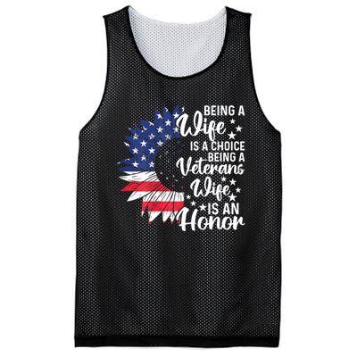 Us Flag Being A Veterans Wife Is An Honor Patriotic Veterans Day Gift Mesh Reversible Basketball Jersey Tank