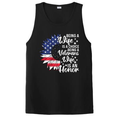 Us Flag Being A Veterans Wife Is An Honor Patriotic Veterans Day Gift PosiCharge Competitor Tank