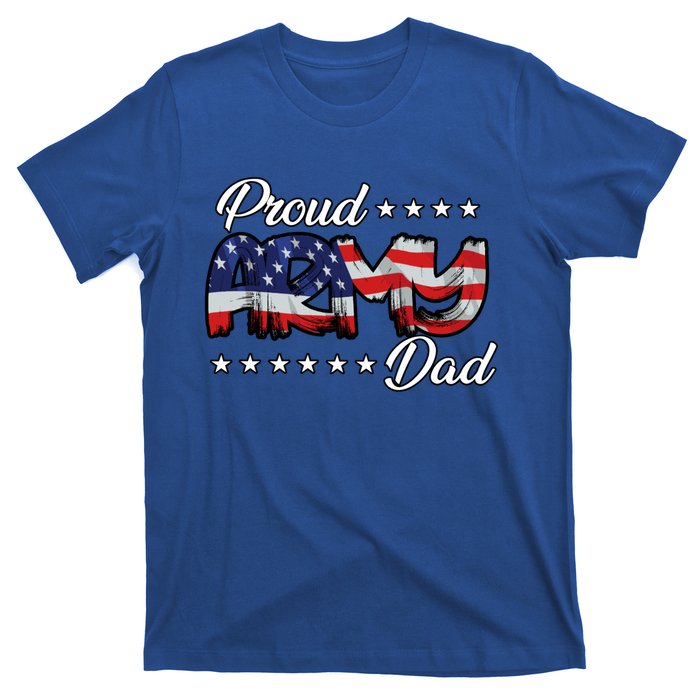 Us Flag Bold Proud Army Dad Gift T-Shirt