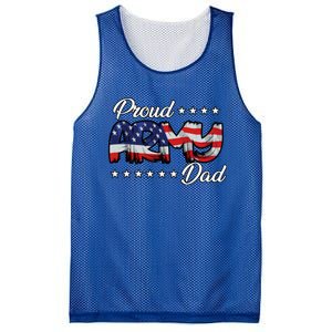 Us Flag Bold Proud Army Dad Gift Mesh Reversible Basketball Jersey Tank