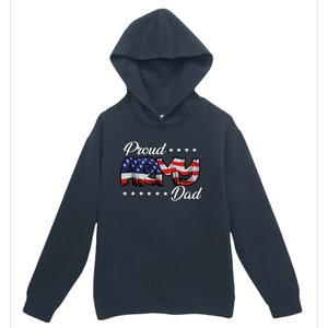 Us Flag Bold Proud Army Dad Gift Urban Pullover Hoodie