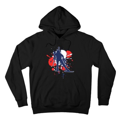 USA Flag Biathlonist American Biathlon Hoodie