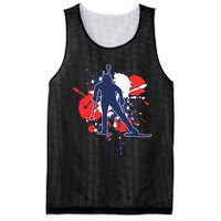 USA Flag Biathlonist American Biathlon Mesh Reversible Basketball Jersey Tank