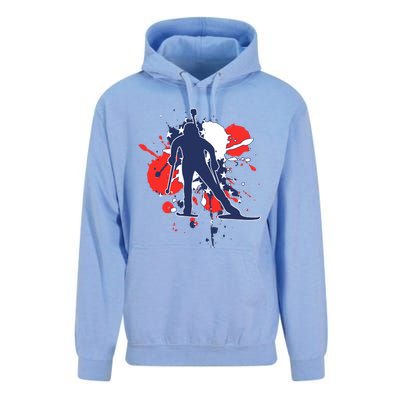 USA Flag Biathlonist American Biathlon Unisex Surf Hoodie