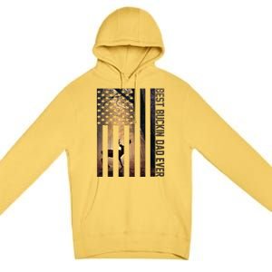 Usa Flag Best Buckin Dad Ever Deer Hunting Fathers Day Gift Meaningful Gift Premium Pullover Hoodie