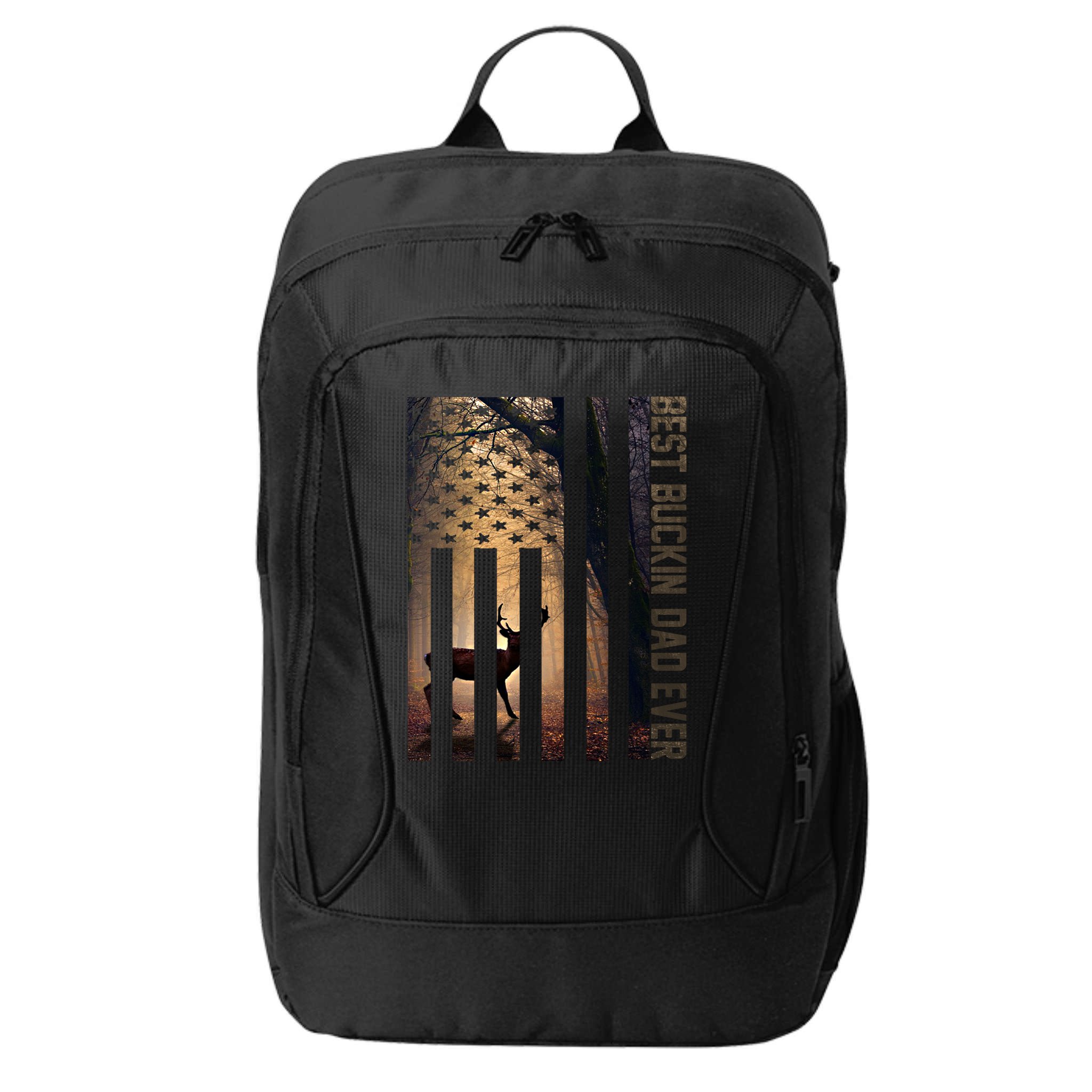 Usa Flag Best Buckin Dad Ever Deer Hunting Fathers Day Gift Meaningful Gift City Backpack