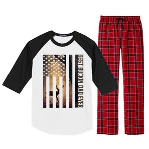 Usa Flag Best Buckin Dad Ever Deer Hunting Fathers Day Gift Meaningful Gift Raglan Sleeve Pajama Set