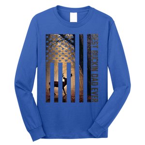 Usa Flag Best Buckin Dad Ever Deer Hunting Fathers Day Gift Meaningful Gift Long Sleeve Shirt