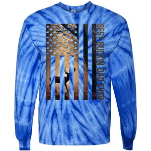 Usa Flag Best Buckin Dad Ever Deer Hunting Fathers Day Gift Meaningful Gift Tie-Dye Long Sleeve Shirt