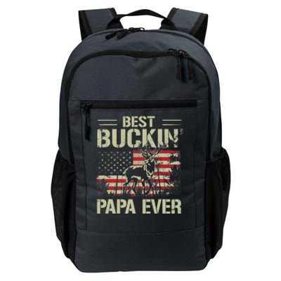 USA Flag Best Buckin' Papa Ever Deer Hunting Father's Day Daily Commute Backpack