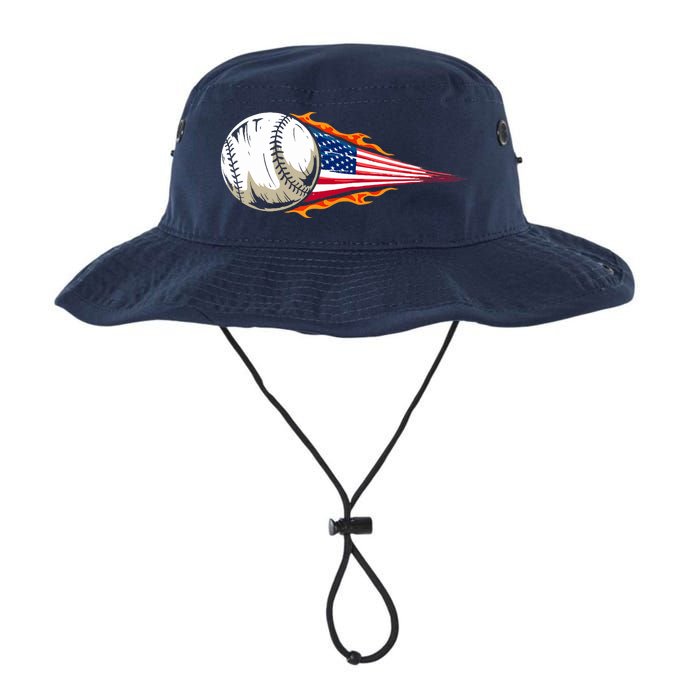 USA Flag Baseball Patriotic American Baseball Lover Legacy Cool Fit Booney Bucket Hat