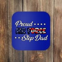 Us Flag Bold Proud Air Force Step Dad Gift Coaster