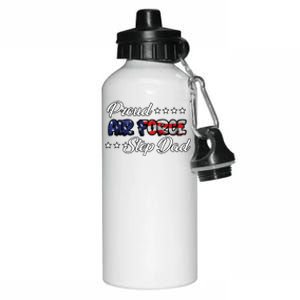 Us Flag Bold Proud Air Force Step Dad Gift Aluminum Water Bottle