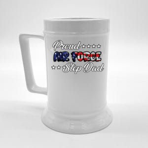 Us Flag Bold Proud Air Force Step Dad Gift Beer Stein