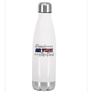 Us Flag Bold Proud Air Force Step Dad Gift Stainless Steel Insulated Water Bottle