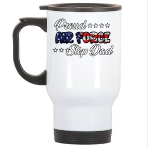 Us Flag Bold Proud Air Force Step Dad Gift Stainless Steel Travel Mug