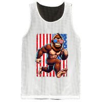 Usa Flag Bigfoot Running 4th Of July Mesh Reversible Basketball Jersey Tank