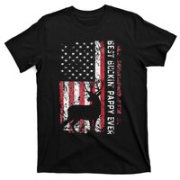 USA Flag Best Buckin Pappy Ever Deer Hunting Fathers Day T-Shirt