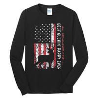 USA Flag Best Buckin Pappy Ever Deer Hunting Fathers Day Tall Long Sleeve T-Shirt