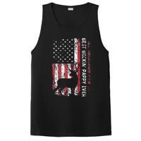 USA Flag Best Buckin Pappy Ever Deer Hunting Fathers Day PosiCharge Competitor Tank