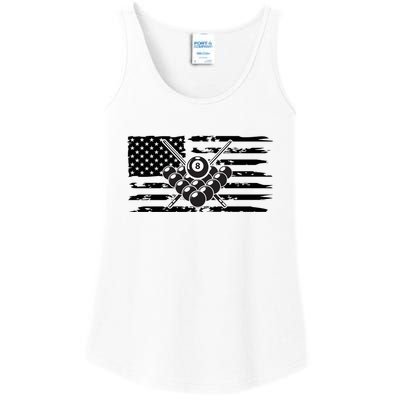 US Flag Billiards Pool Player Snooker Game Billiards Dad Gift For Mother's Day Ladies Essential Tank