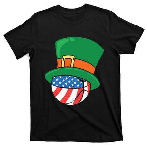 USA Flag Baseball Leprechaun Patrick T-Shirt