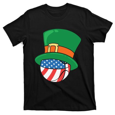 USA Flag Baseball Leprechaun Patrick T-Shirt