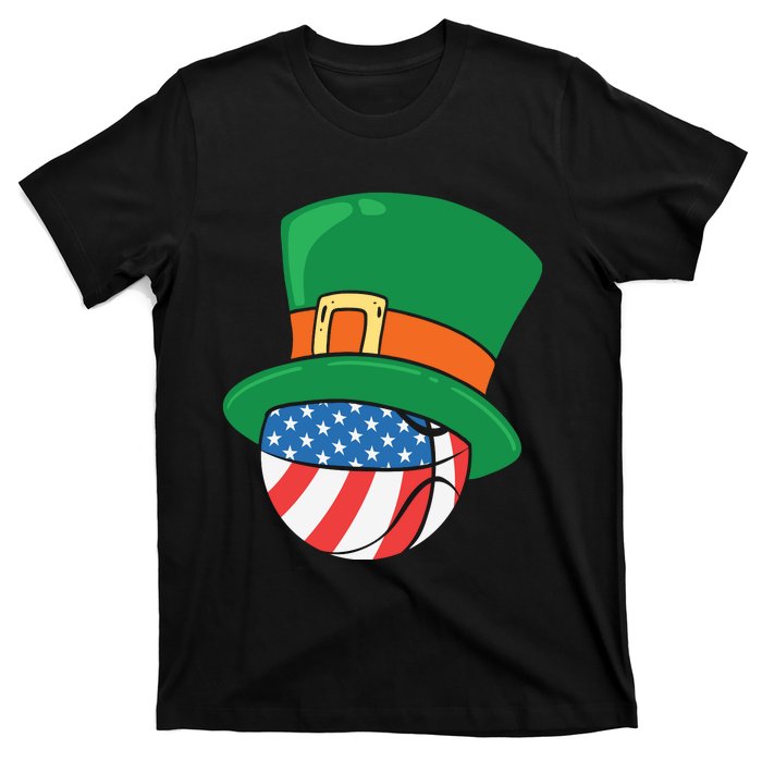 USA Flag Baseball Leprechaun Patrick T-Shirt